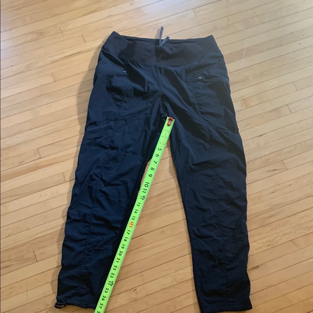 Prana Black Cargo Pants with Tapered Leg Design